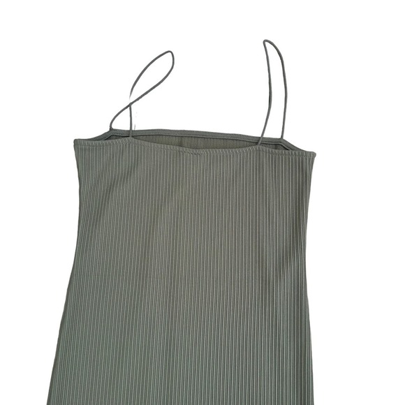 Topshop Dress Womens Bodycon Midi Textured Strappy Grunge Y2K Green 8 - Picture 2 of 13